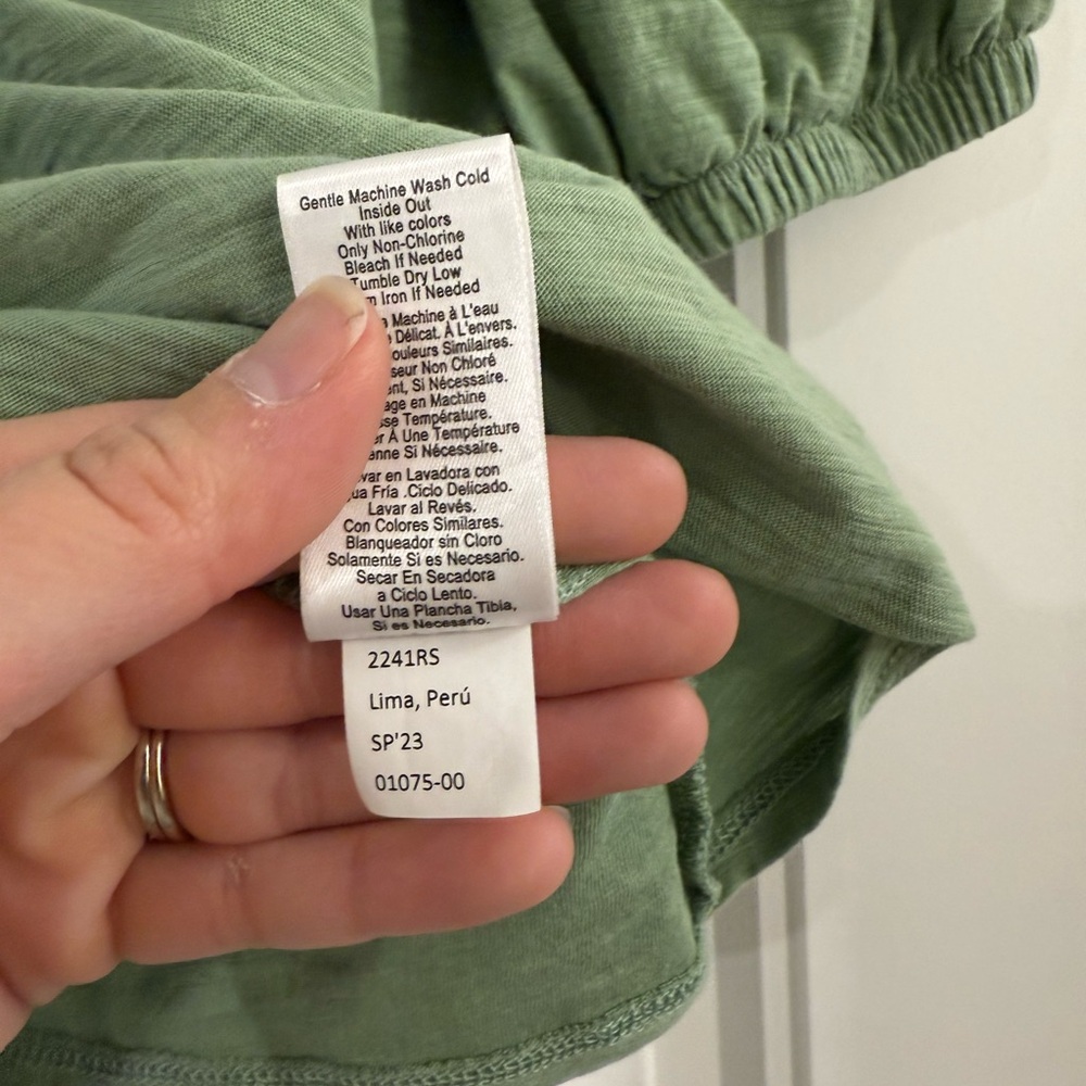 Nation LTD Nigella green balloon sleeve blouse, size L - Picture 5 of 5